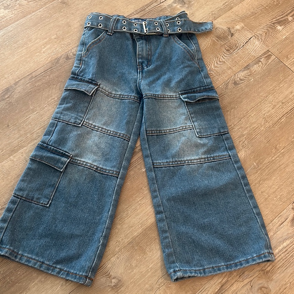 SOHO Blue denim girls cargo jeans